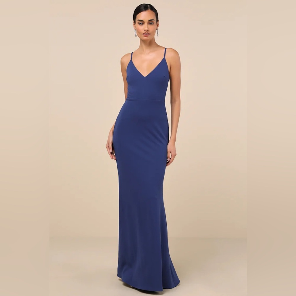 Lulus Infinite Glory Royal Blue Maxi Dress, size small
